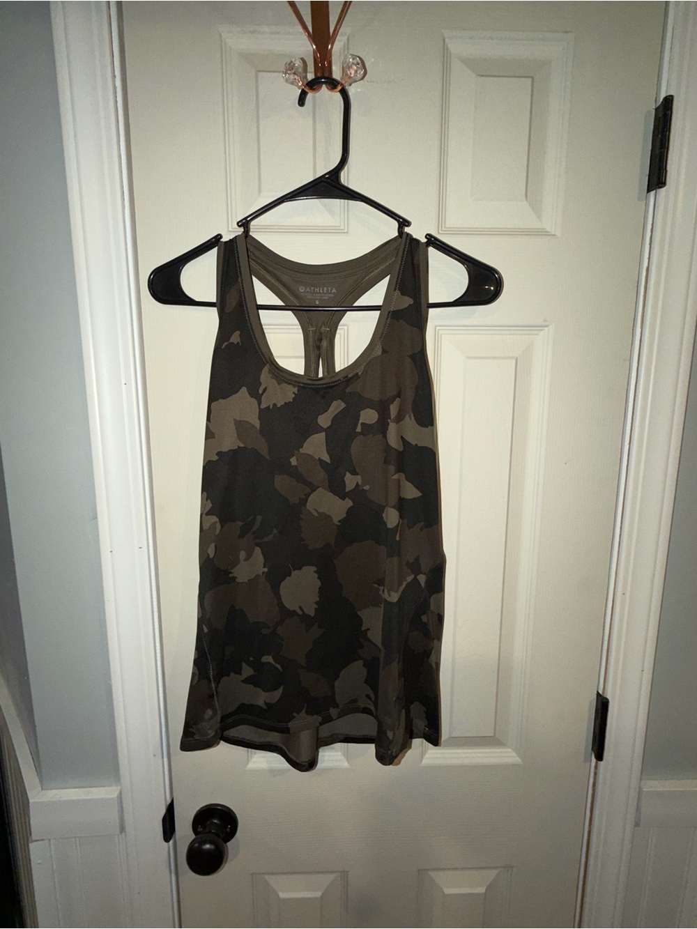 Athleta Camo Racerback Tank Top - Olive & Dark Green